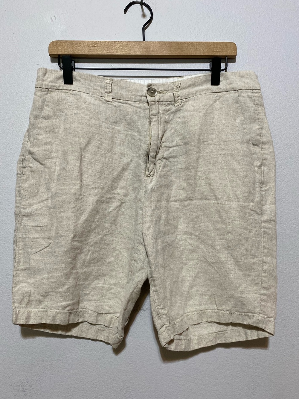 Old Navy 100% Linen Chino Shorts Men’s 32 Flax Ultimate Slim Fit